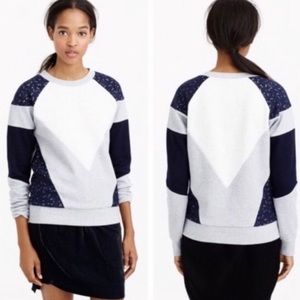 🍋5/$25 J. Crew Lace Color Block Crewneck